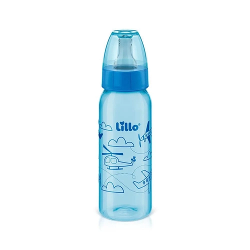 Mamadeira Lillo Divertida 6 meses+ Bico Redondo Menino 240ml