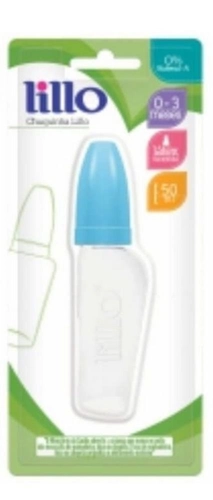 Mamadeira Lillo Chuquinha Bico Redondo 0 a 3 meses Azul 50ml