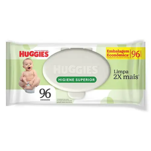 Toalha Umedecida Huggies Higiene superior 96 Unidades