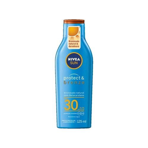Protetor Solar Com Bronzeador Nivea Sun Protect&Bronze Fps30 125Ml