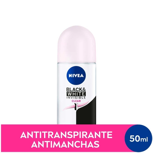 Desodorante Roll-On Nivea Invisible Black & White Clear 50ml