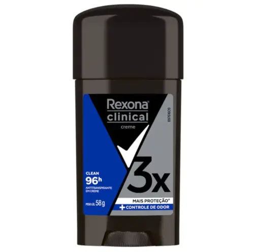 Desodorante Stick Creme Rexona Clinical Masculino Clean 58G