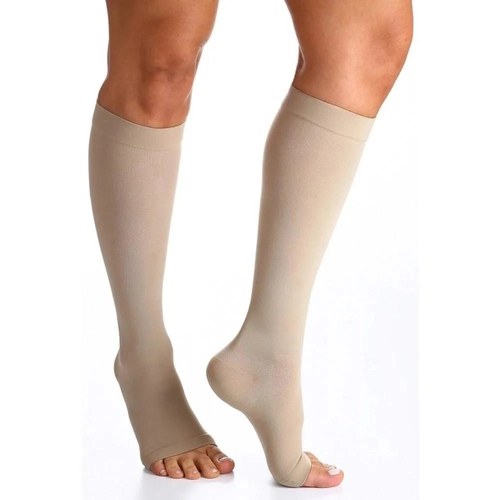 Meia Sigvaris Select Comfort Premium Panturrilha P2 20/30 Pé Aberto Natural
