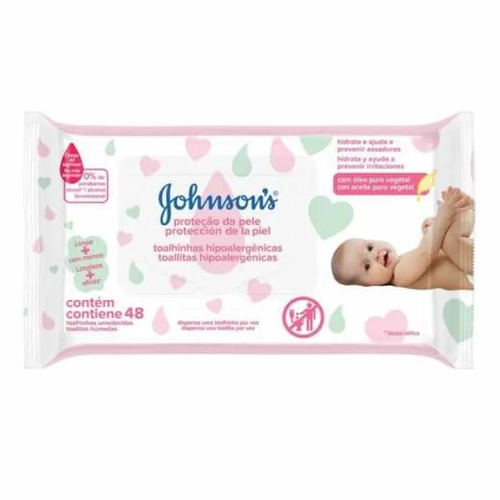 Toalha Umedecida J&J Extra Cuidado 48 Unidades
