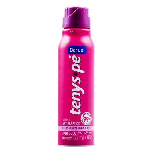 Talco Desodorante Jato Seco Para Os Pés Antisséptico Woman Tenys Pé 150ml