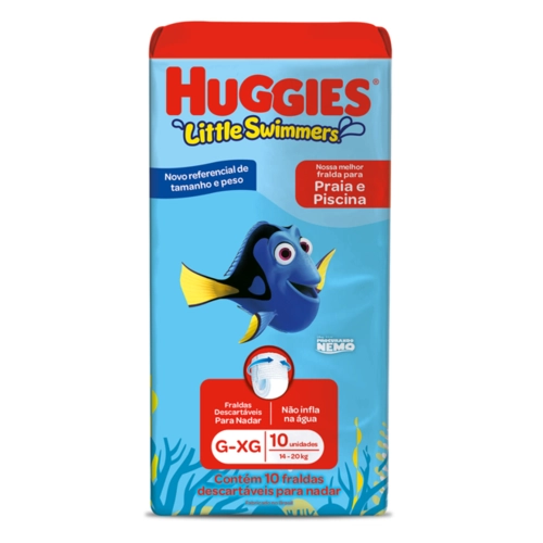 Fralda Huggies Praia e Piscina G/Xg 10 Unidades