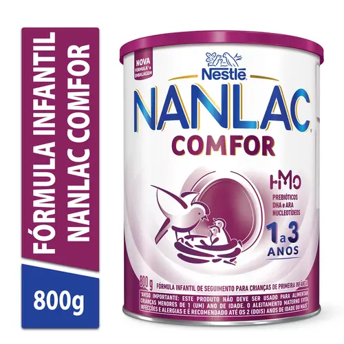 Formula Infantil Nanlac Comfor 1 A 3 Anos 800G