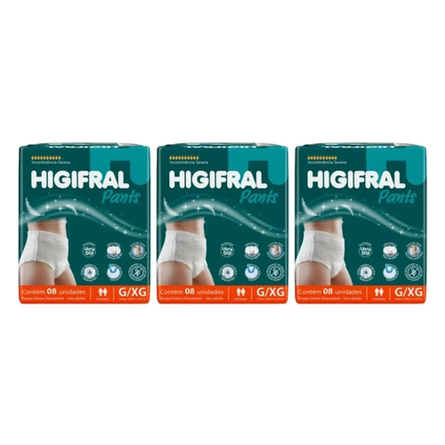Fralda Higifral Pants Roupa Intima G/Eg 8Un