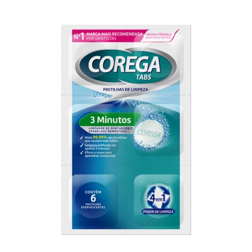 Pastilhas De Limpeza Corega Tabs 6 Unidades