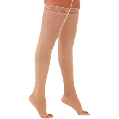 Meia Venosan 6000 Meia Coxa 30-40 G Pé Aberto Bege