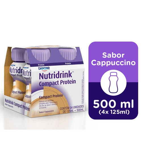 Nutridrink Compact Protein Sabor Capuccino 4X125Ml