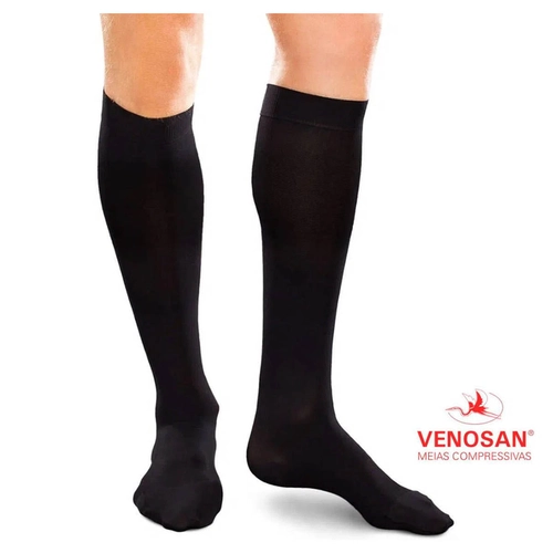 Meia Venosan Ultraline 4000 Panturrilha 20-30 Xg Pe Fechado Preto