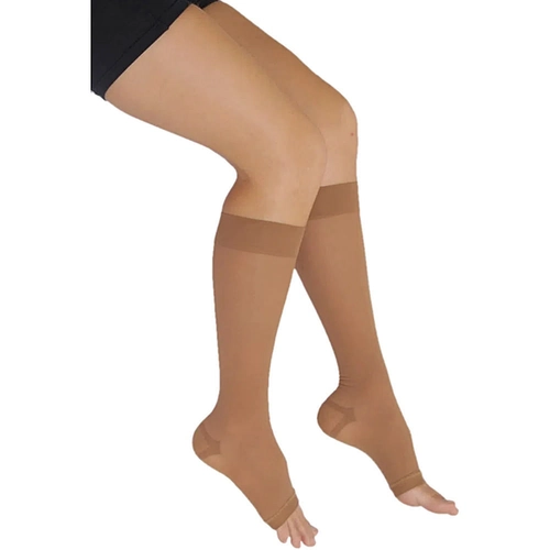 Meia Venosan Comfortline 20-30 Panturrilha M Longa Pé Aberto Bege