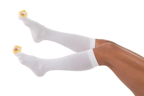 Meia Venosan Aes Panturrilha 18Mmhg X-G Pé Aberto Branca