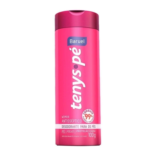 Talco Desodorante Pó Para Os Pés Antisséptico Woman Tenys Pé 100G