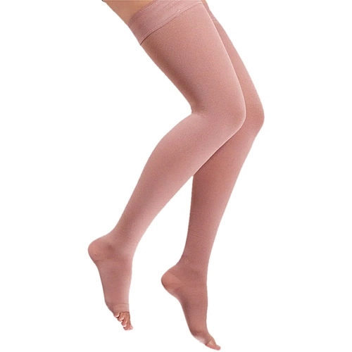 Meia Venosan Comfortline 30-40 Meia Coxa M Longa Pé Aberto Bege