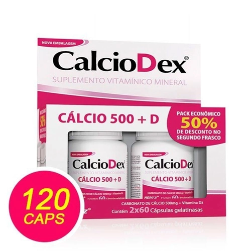Calciodex 500Mg 60+60Caps Gel