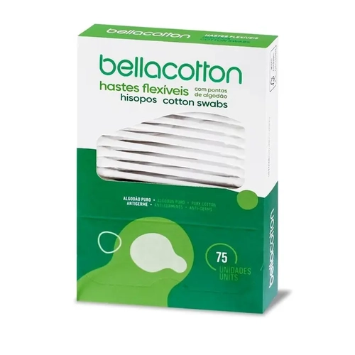 Hastes Flexiveis Bella Cotton 75 Unidades