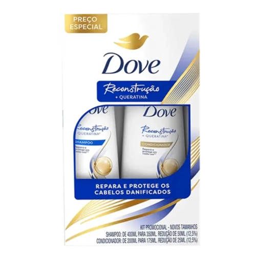 Kit Dove Reconstrução Shampoo 350ml + Condicionador 175ml