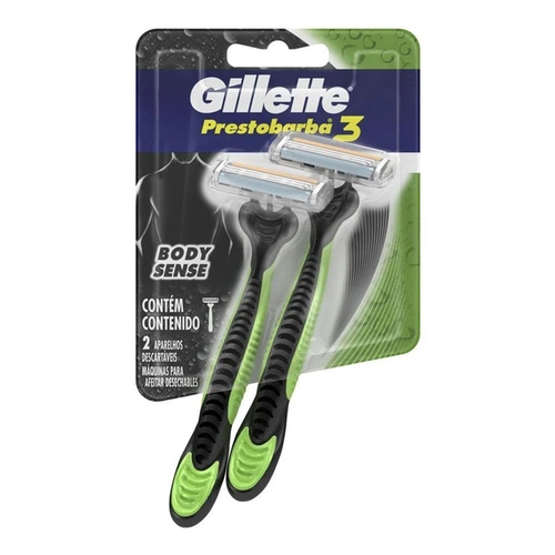 Aparelho de Barbear Gillette Prestobarba3 Body Sense 2 Unidades
