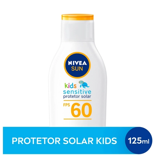 Protetor Solar Infantil Nivea Sun Kids 5 em 1 Pele Sensível Fps60 125ml