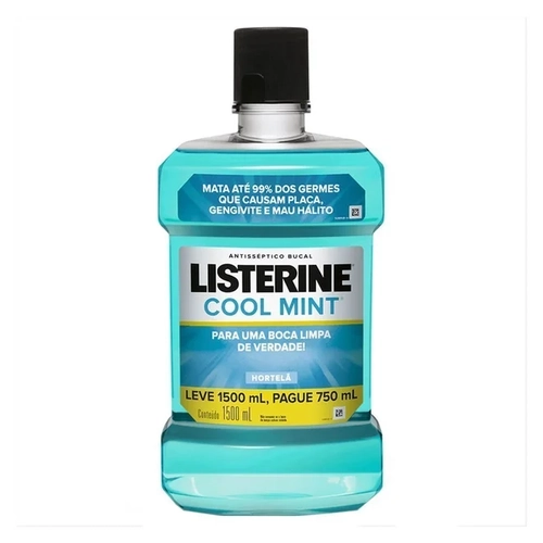 Enxaguante Antisséptico Bucal Listerine Cool Mint 1,5Lt