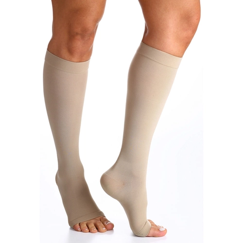 Meia Sigvaris Select Comfort Premium Panturrilha Gg3 20/30 Pé Aberto Natural