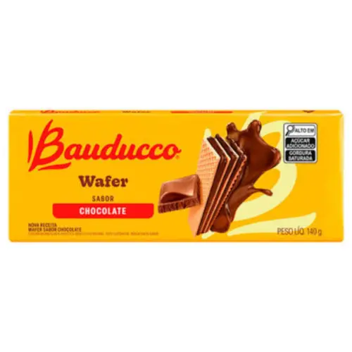 Biscoito Wafer Bauducco Chocolate 140G