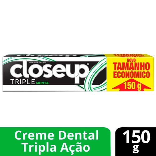 Creme Dental Closeup Tripla Proteção Menta 150G