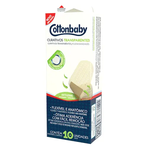 Curativo Cottonbaby Transparente 10 Unidades