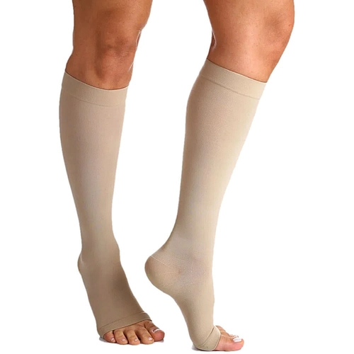 Meia Sigvaris Select Comfort Premium Panturrilha M2 30/40 Pé Aberto Natural