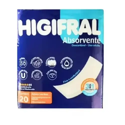 Absorvente Geriatrico Higifral Pos Parto 20Un