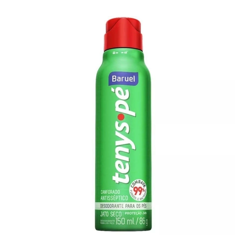 Talco Desodorante Jato Seco Para Os Pés Antisséptico Canforado Tenys Pé 150ml