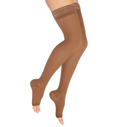 Meia Venosan Legline Meia Coxa 15-23 M Pé Aberto Sahara