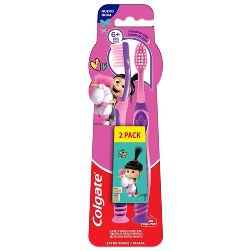 Kit Escova Dental Infantil Colgate Smiles Malvado Favorito +6Anos 2 Unidades