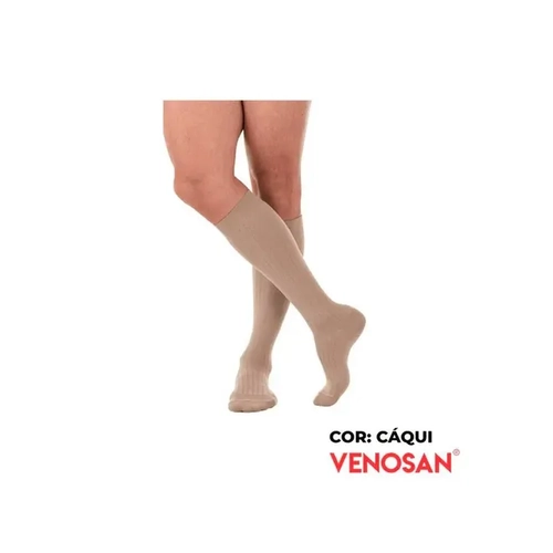 Meia Venosan Supportline Soft Panturrilha 18-22Mmhg M Unissex Pé Fechado Caqui