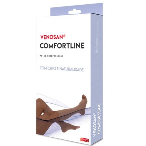 Meia Venosan Comfortline 20-30 Panturrilha G Curta Pe Aberto Bege