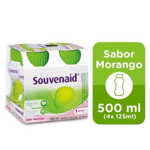 Souvenaid 4 Unidades Sabor Morango 125Ml