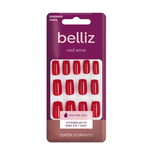 Unhas Postiças Belliz Red Wine Ref 1260