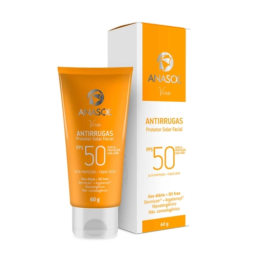 Protetor Solar Facial Antirrugas Anasol Fps50