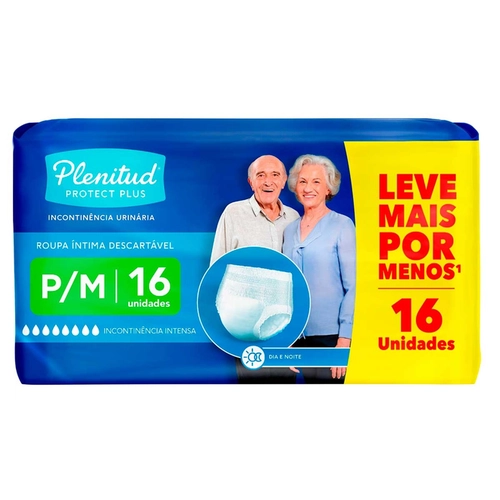 Roupa Íntima Plenitud Plus P/M 16 Unidades