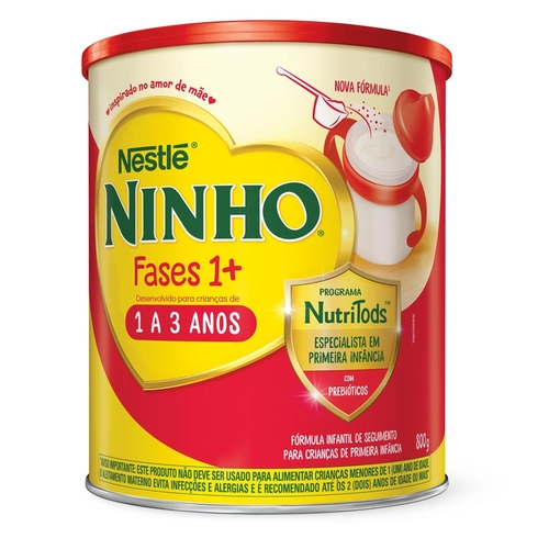 Composto Lacteo Ninho Fases Prebio 1+ 1 A 3 Anos 800G