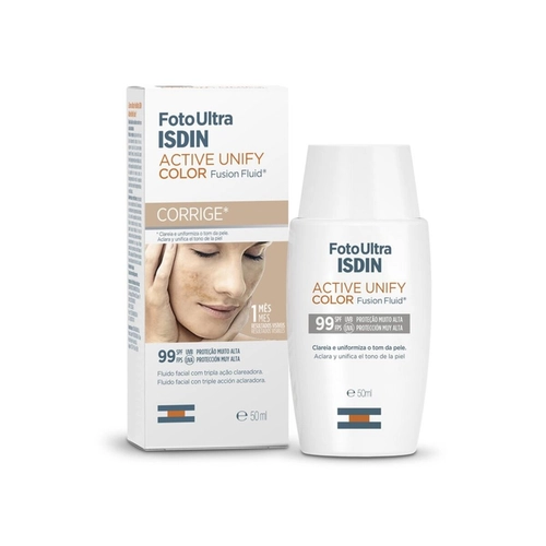 Protetor Solar Clareador Com Cor Isdin Active Unify Fps99 50Ml