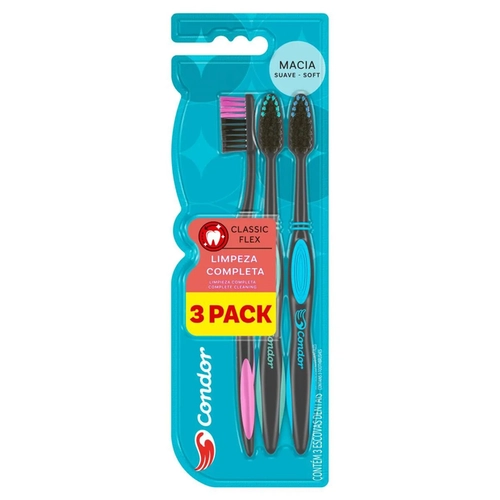 Escova Dental Condor Classic 3Unid 8375-0