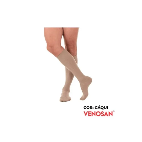 Meia Venosan Supportline Soft Panturrilha 18-22Mmhg P Unissex Pé Fechado Caqui