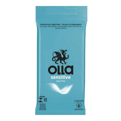 Preservativo Olla Sensitive Mais Fino 6 Unidades