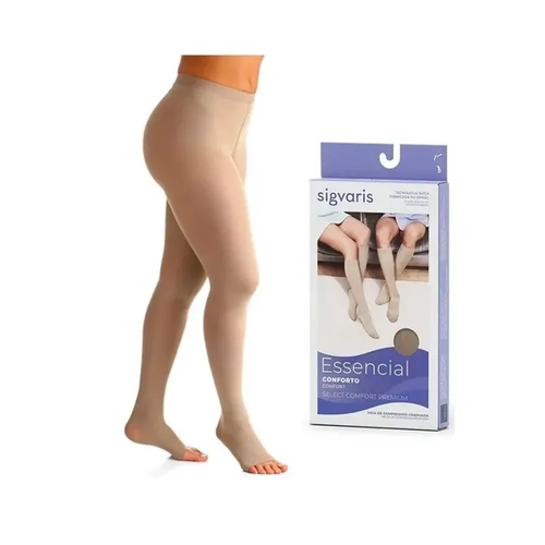 Meia Sigvaris Select Comfort Premium Meia Calçap3 30/40 Pé Aberto Natural
