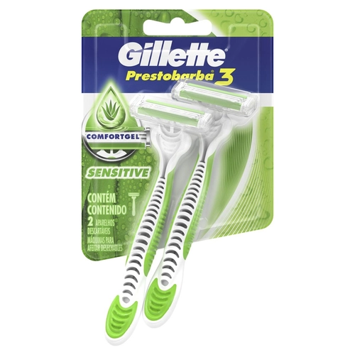 Aparelho de Barbear Gillette Prestobarba3 Sense Care 2 Unidades