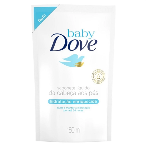 Sabonete Líquido Dove Baby Hidratação Enriquecida Refil 180ml