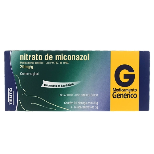 Nitrato De  Miconazol Creme Vag 80G+14 Aplic Teuto